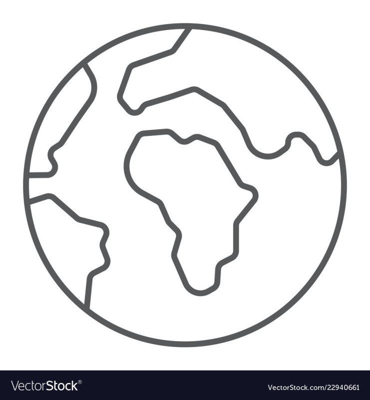 Планета земля для раскрашивания детьми