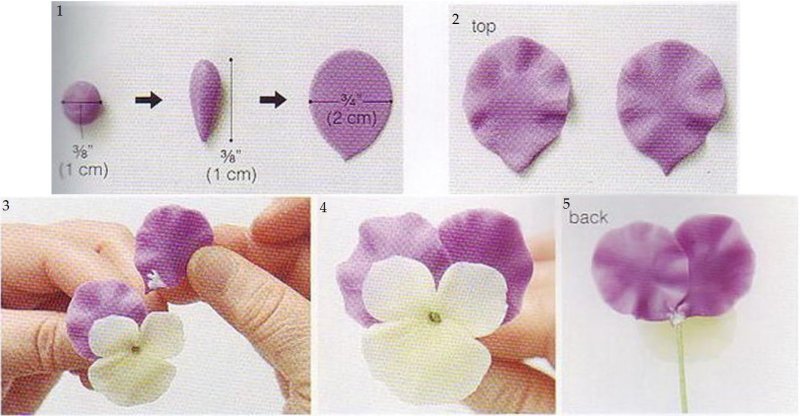 Анютины глазки мастика