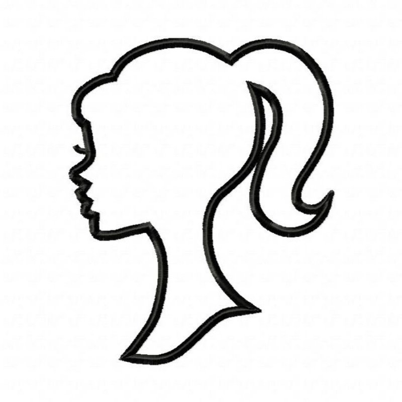 Контур женского лица