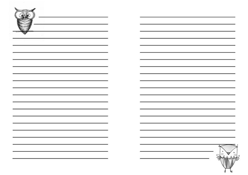 Линованные листы для блокнота