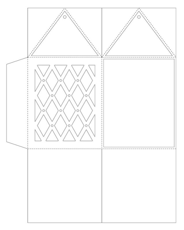 Развертка новогоднего фонарика