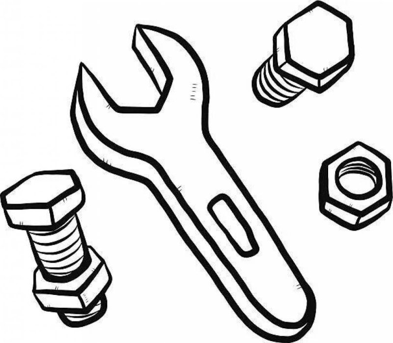 Болт и гайка раскраска