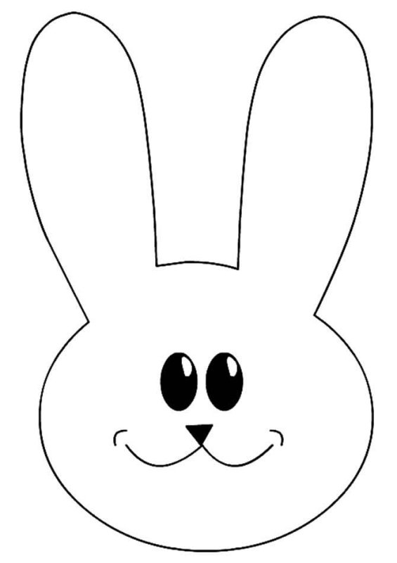 Мордочка зайчика для аппликации