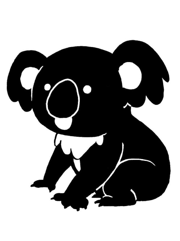 Коала трафарет