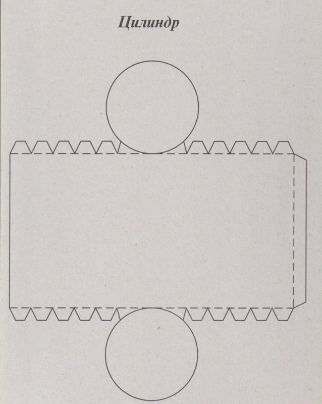 Развёртка цилиндра для склеивания