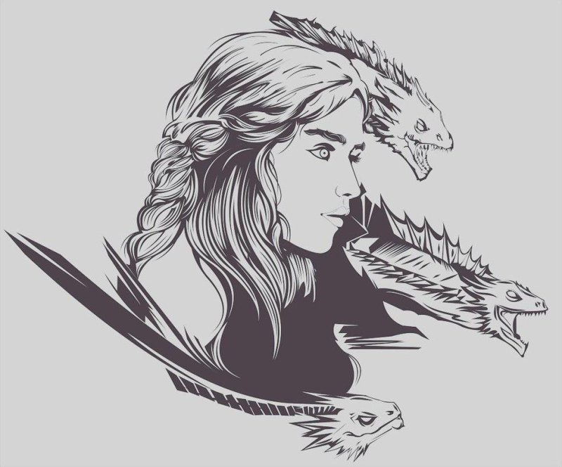 Тату Дейнерис эскиз