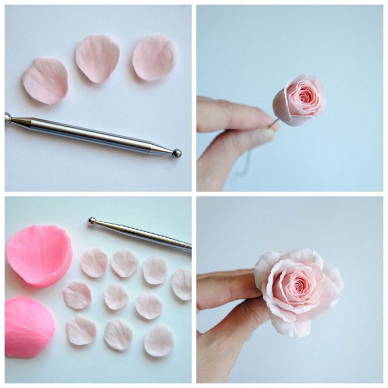 Лепка цветов из полимерной глины