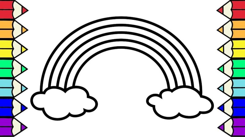 Радуга трафарет
