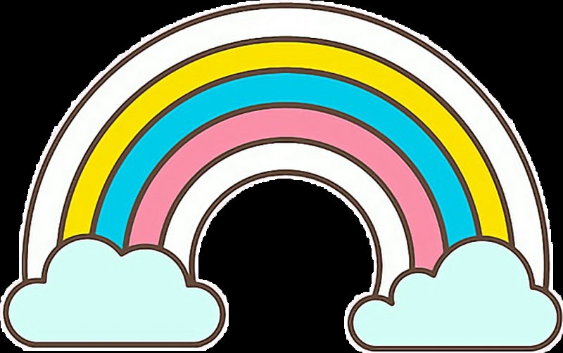 Радуга на белом фоне