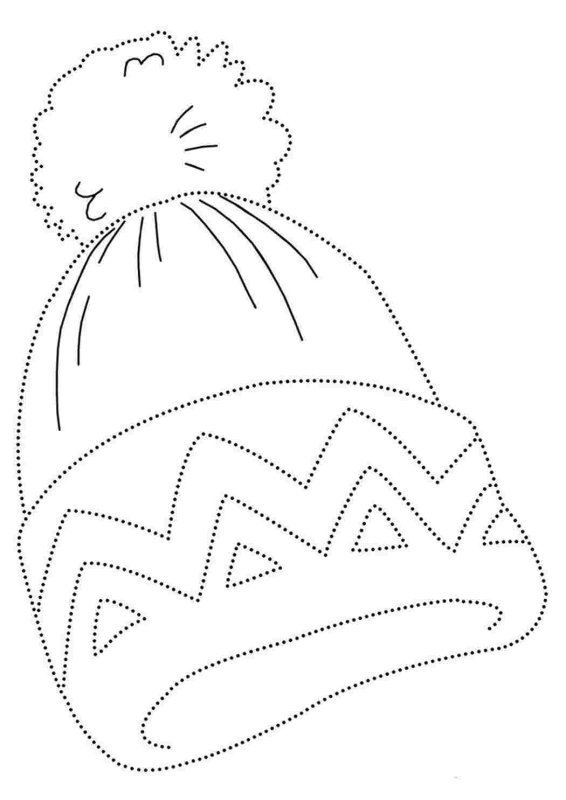 Шапка раскраска для малышей