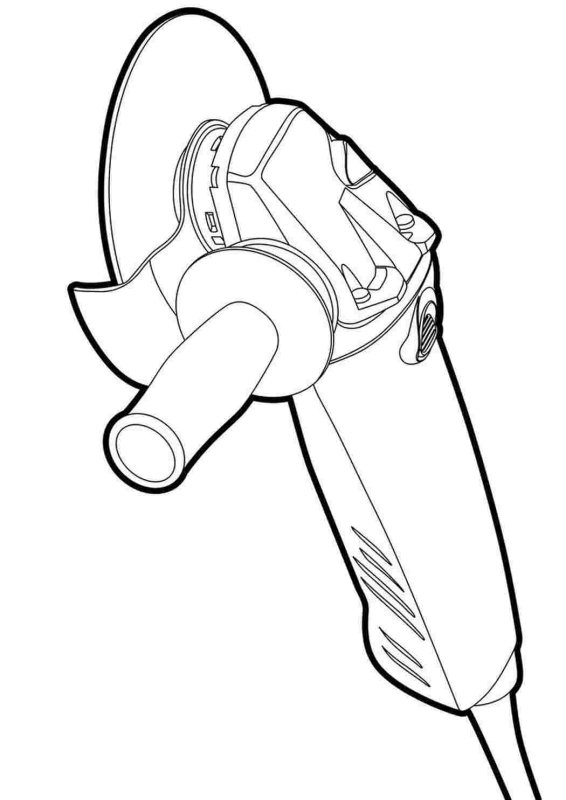 Дрель раскраска