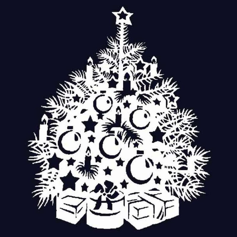 Новогодние композиции вырезать