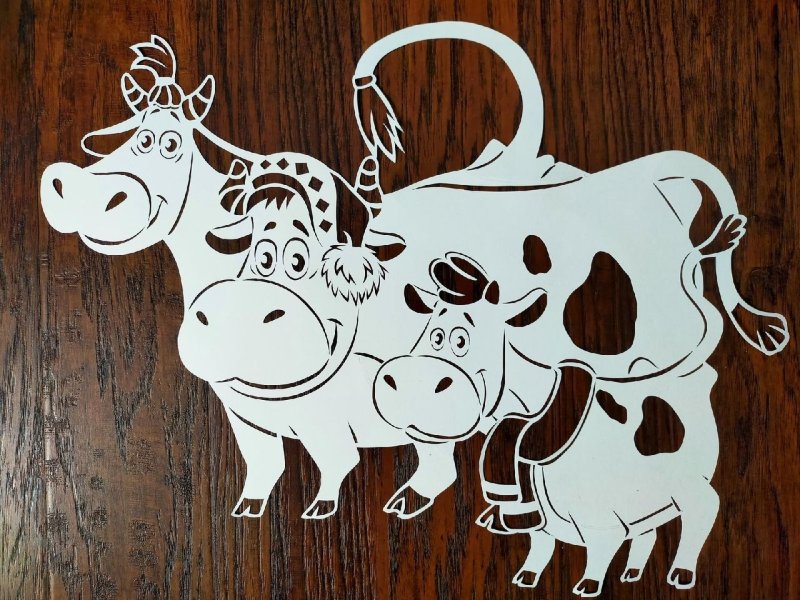 Вытанки Простоквашино новогодние на окна