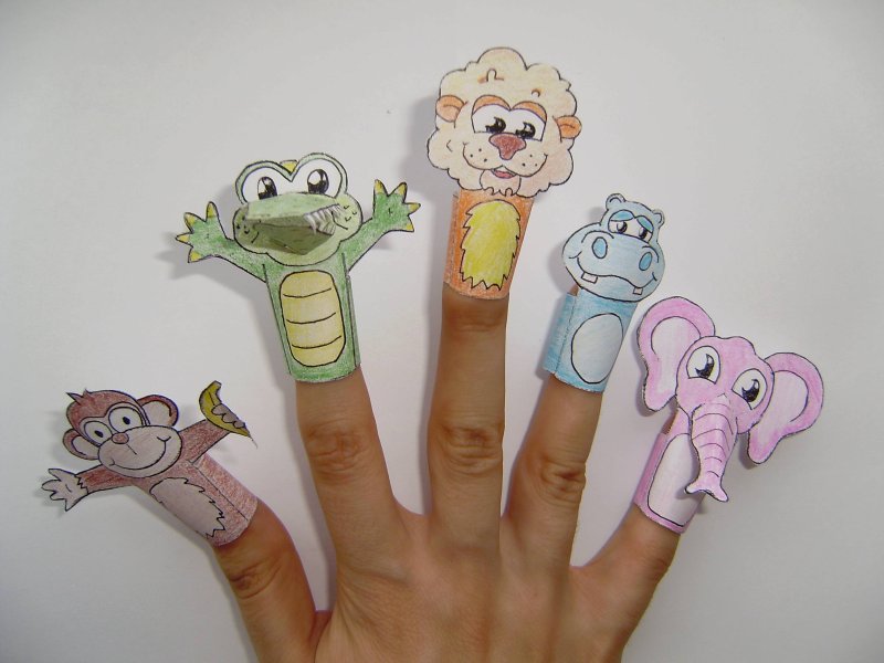 Бумажные пальчиковые куклы