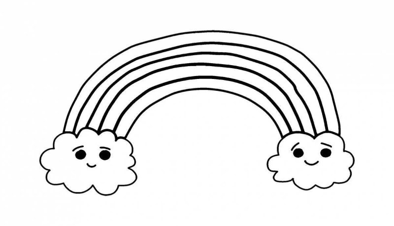 Раскраски для детей 4 лет Радуга