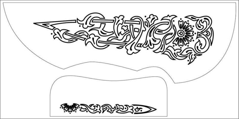 Эскизы для травления на ножах