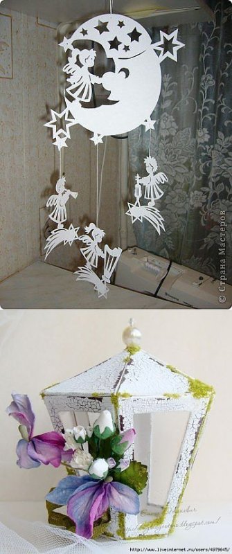 Фонарик из потолочной плитки