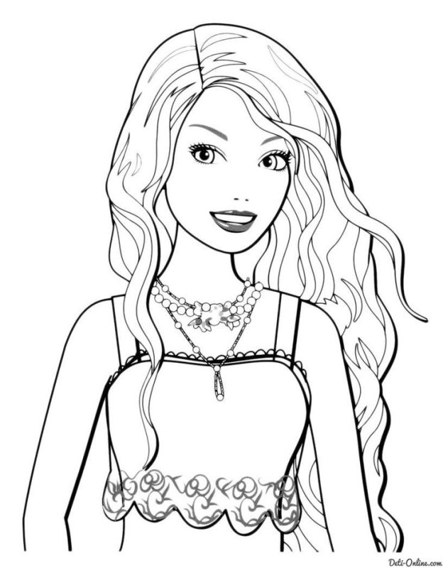 Раскраска. Барби