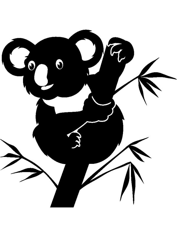 Коала трафарет
