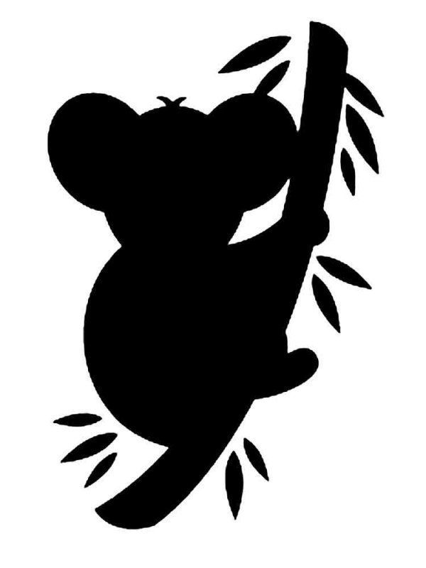 Коала трафарет
