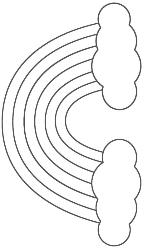 Радуга картинка для детей раскраска