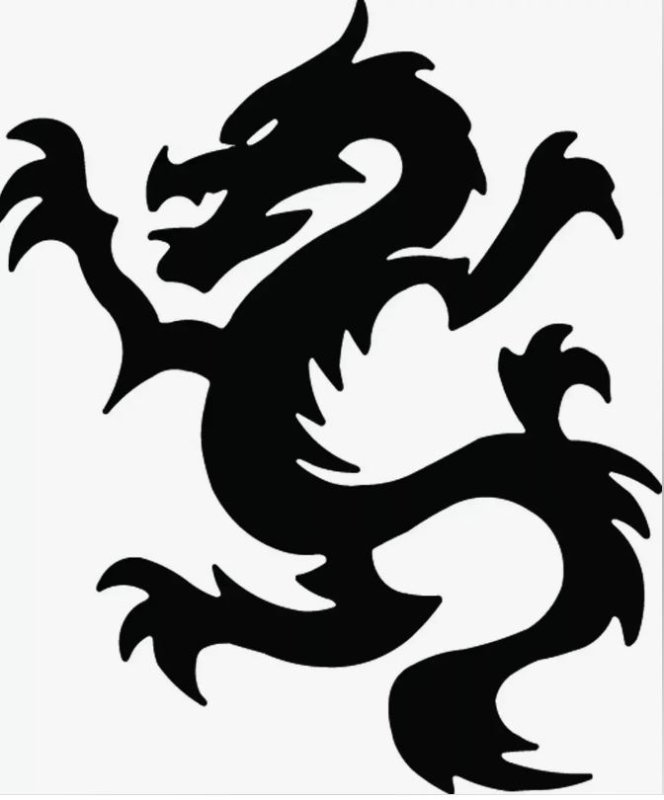 Силуэты драконов