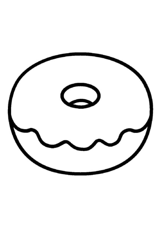 Раскраска маленькие пончики
