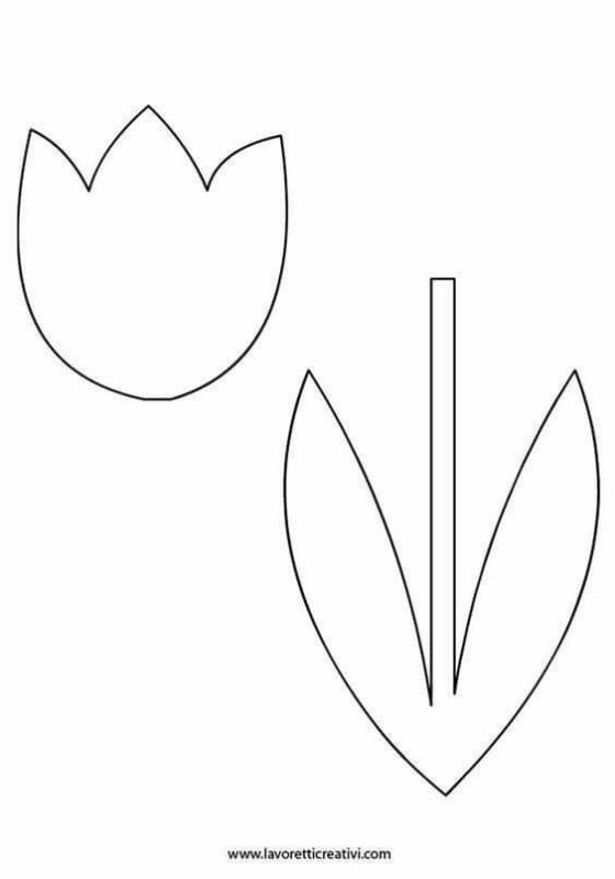 Заготовка тюльпан для аппликации
