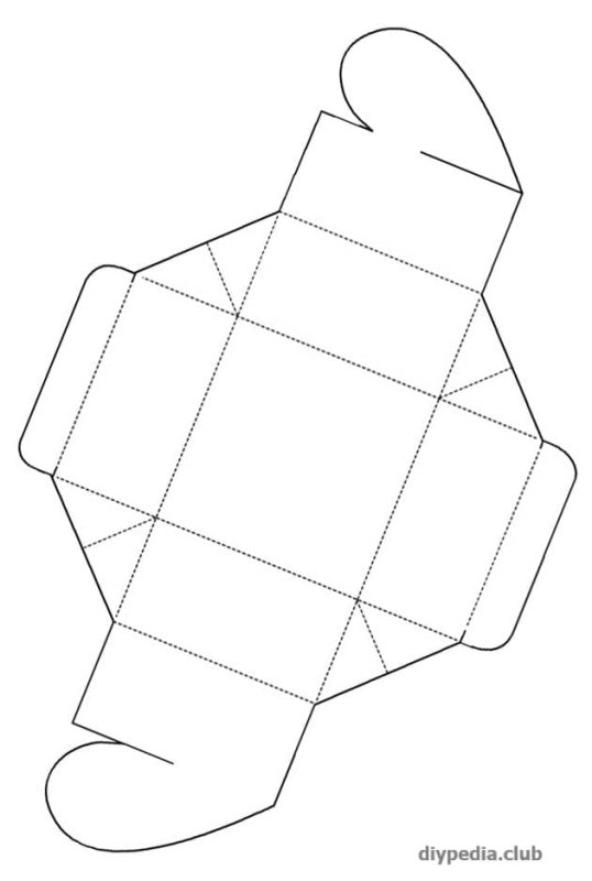 Трафарет коробочки для подарка