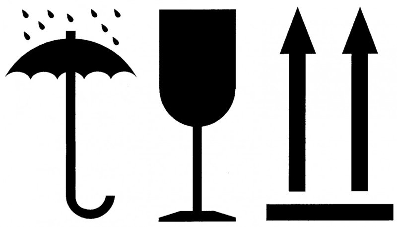 Манипуляционные знаки верх хрупкое