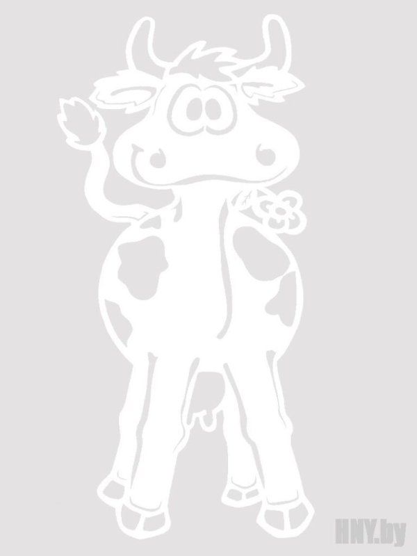 Корова трафарет