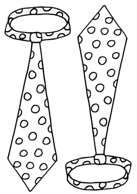 Разукрашка галстук