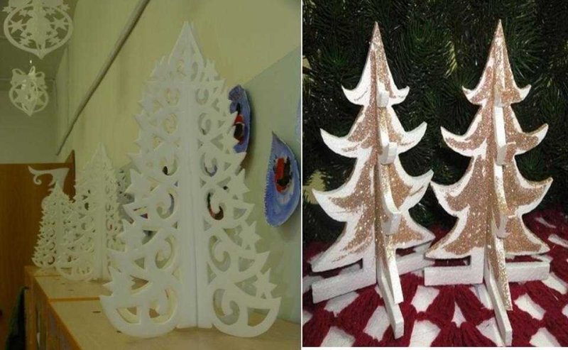 Новогодняя елка из потолочной плитки