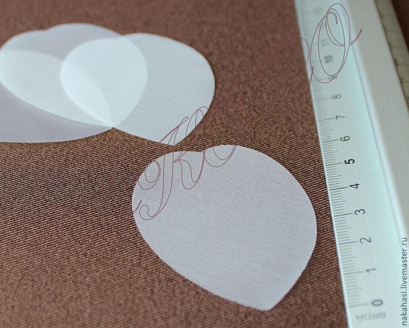 Выкройка лепестка для цветка из органзы