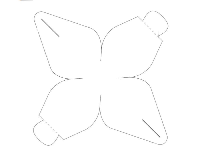 Трафарет коробочки для подарка