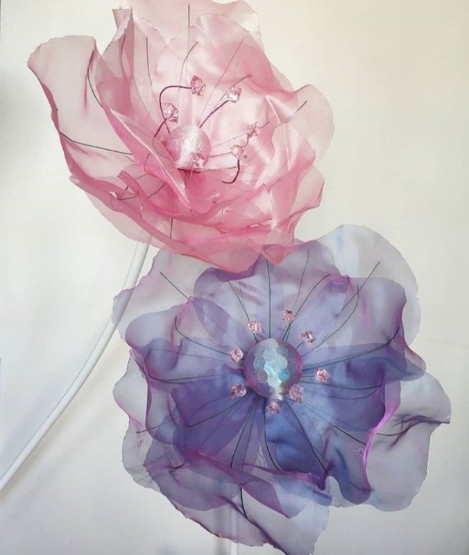 Лепестки из органзы