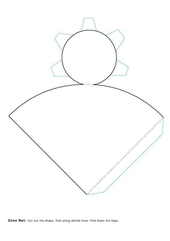 Конус чертеж для склеивания