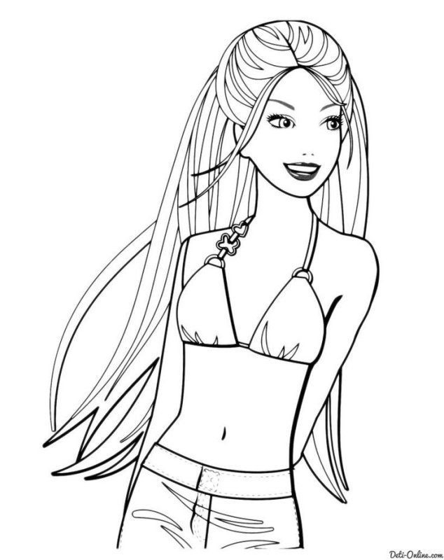 Раскраска. Барби
