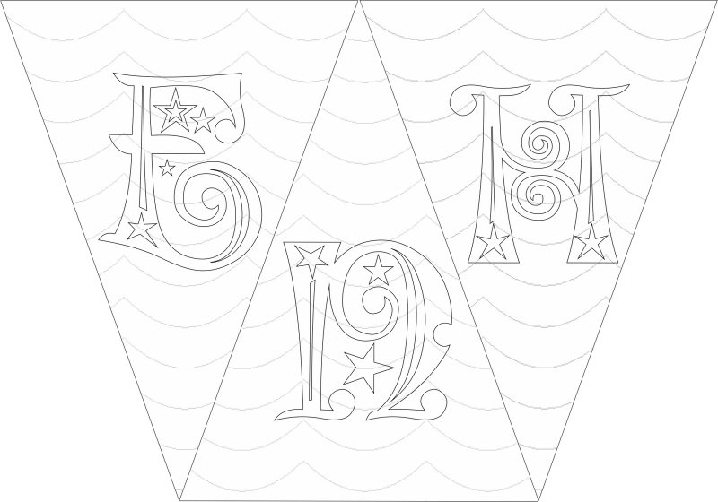 Шаблоны флажков для гирлянды