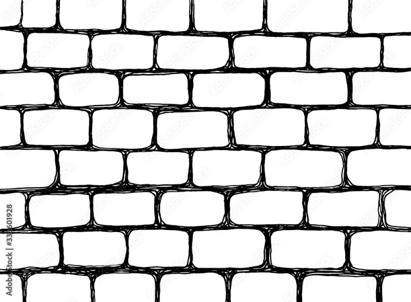 Кирпич скетч стена