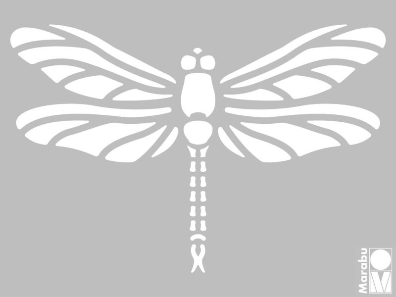 Трафарет Стрекозы