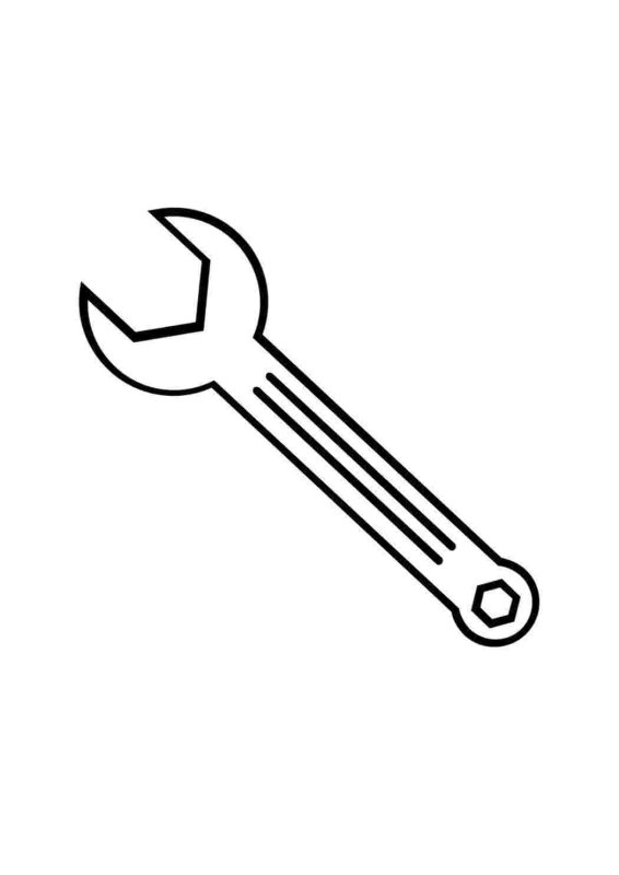 Гаечный ключ трафарет