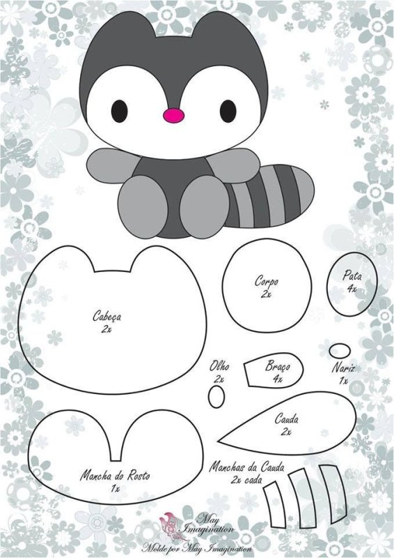 Трафареты для игрушек из фетра