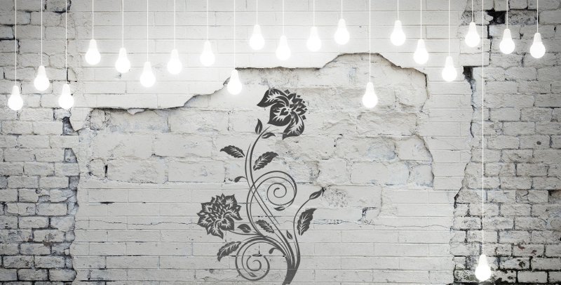 Кирпичные узоры на стенах