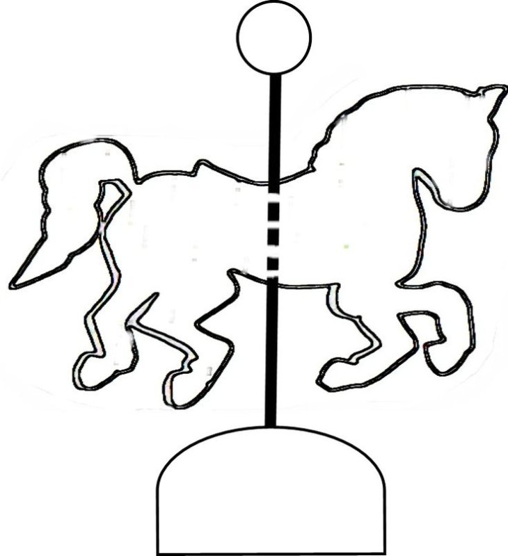 Трафарет лошадки для детей