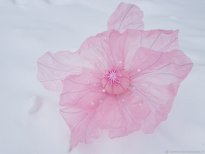 Цветы из органзы