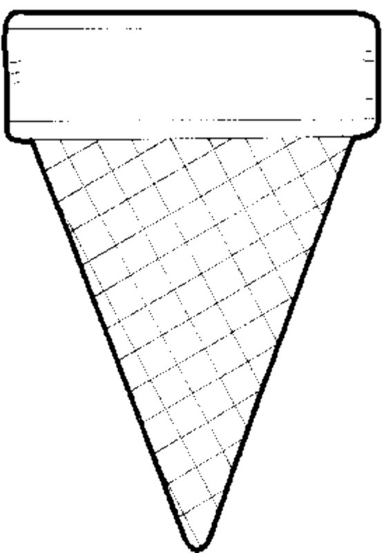 Рожок мороженого трафарет