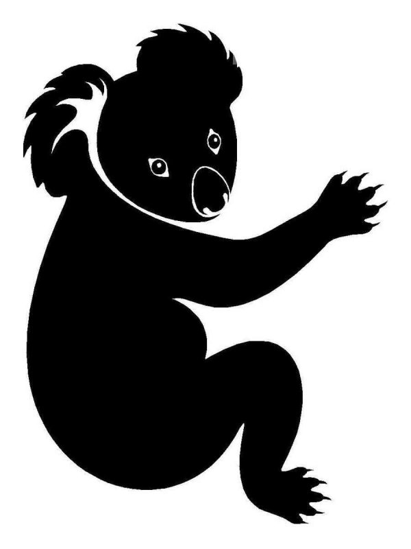 Коала силуэт