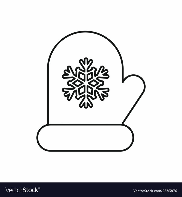 Варежки раскраска