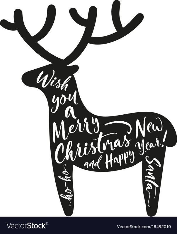 Силуэт оленя